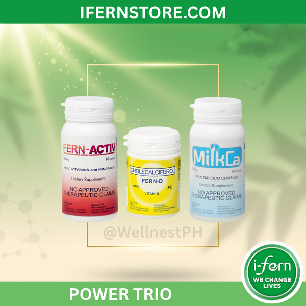 i-Fern Power Trio | Complete Daily Supplement for Immunity, Energy & Bone Strength