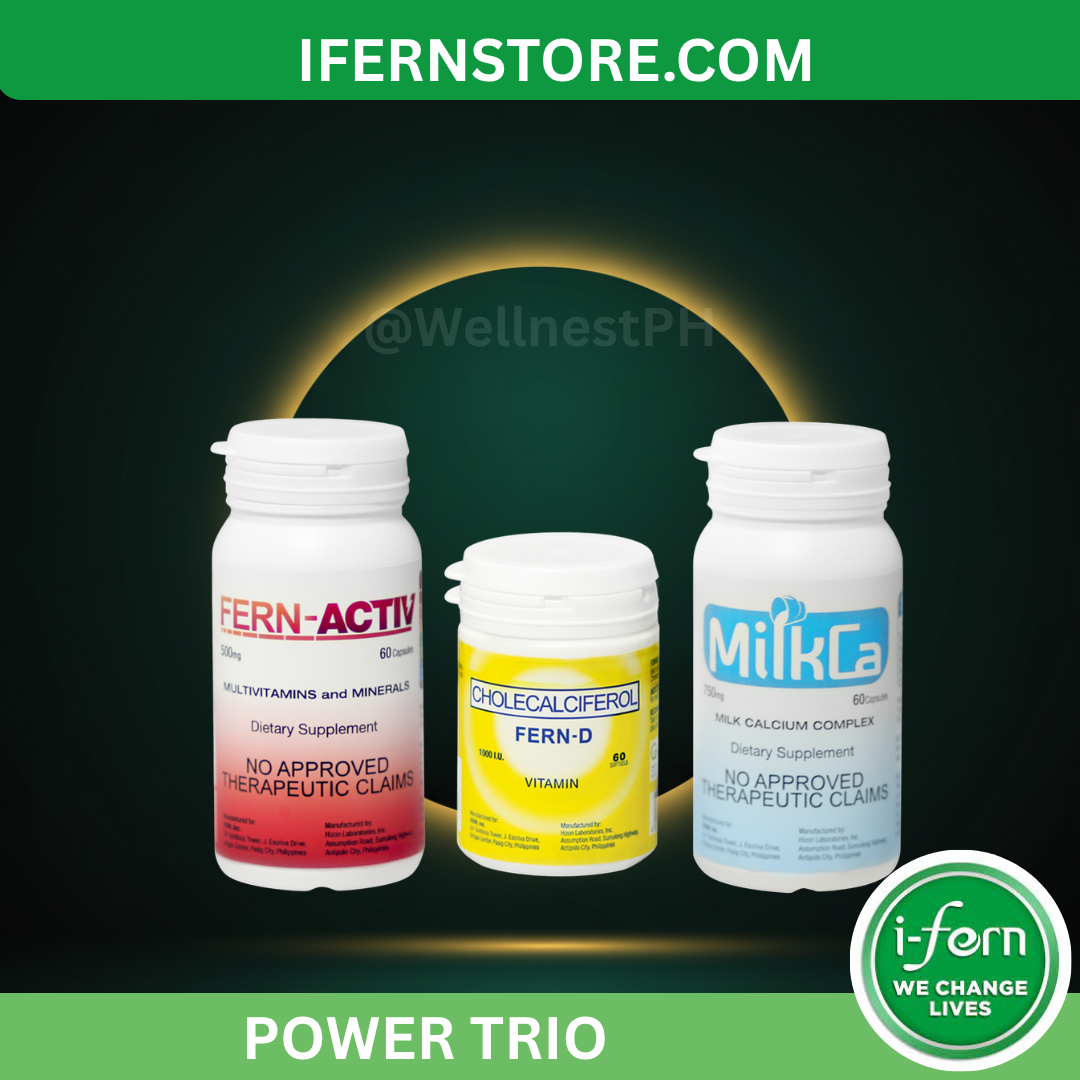 i-Fern Power Trio | Complete Daily Supplement for Immunity, Energy & Bone Strength